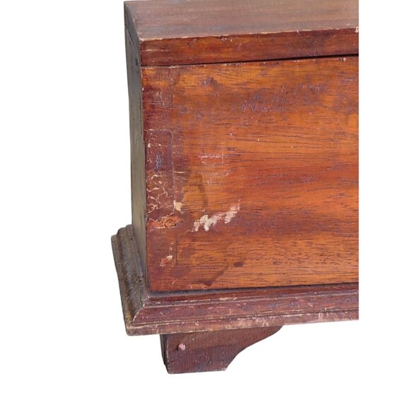 Vintage Wooden Storage Chest Lid & Metal Latch - Picture 2 of 16